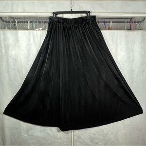 Excellent Condition Stripes Velour Maxi A-Line Skirt Waist String Tie Size XL
